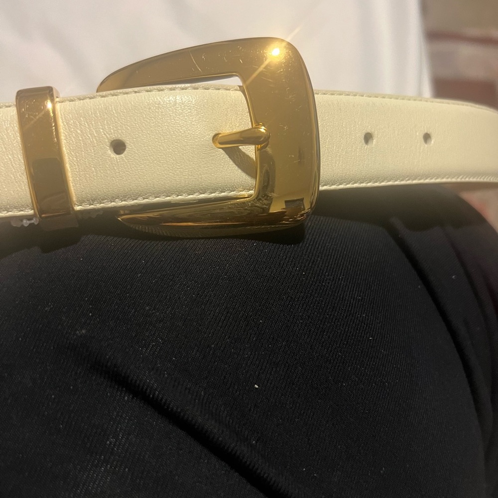 Cream and Gold Belt with Modern Design
